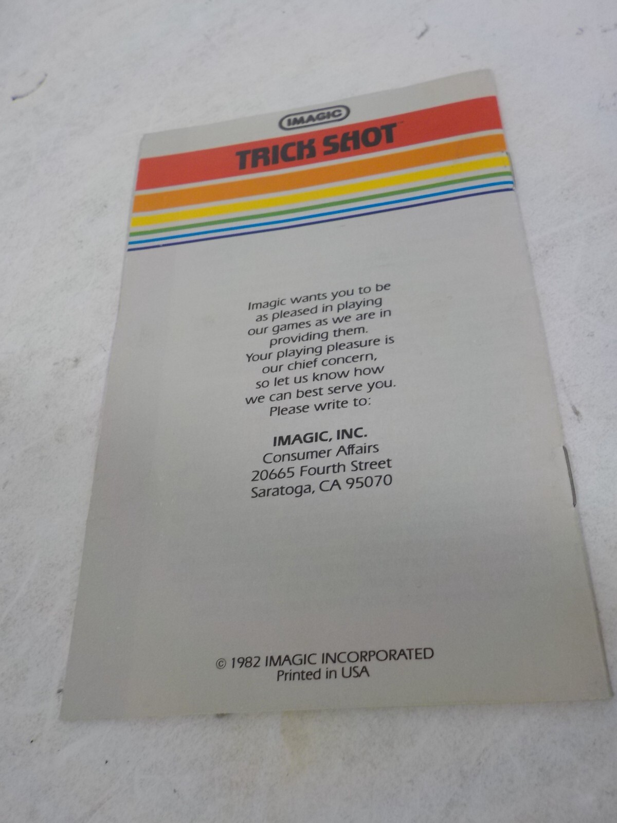 N A129 Atari 2600 Game w/ Manual Lot Casino & Trick Shot