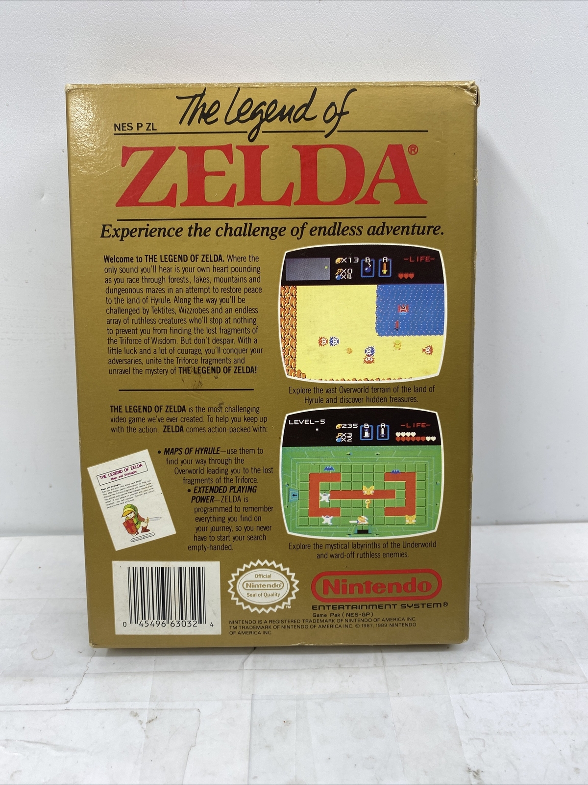 Legend of Zelda NES Nintendo Complete CIB Authentic w/ Map Oval Seal