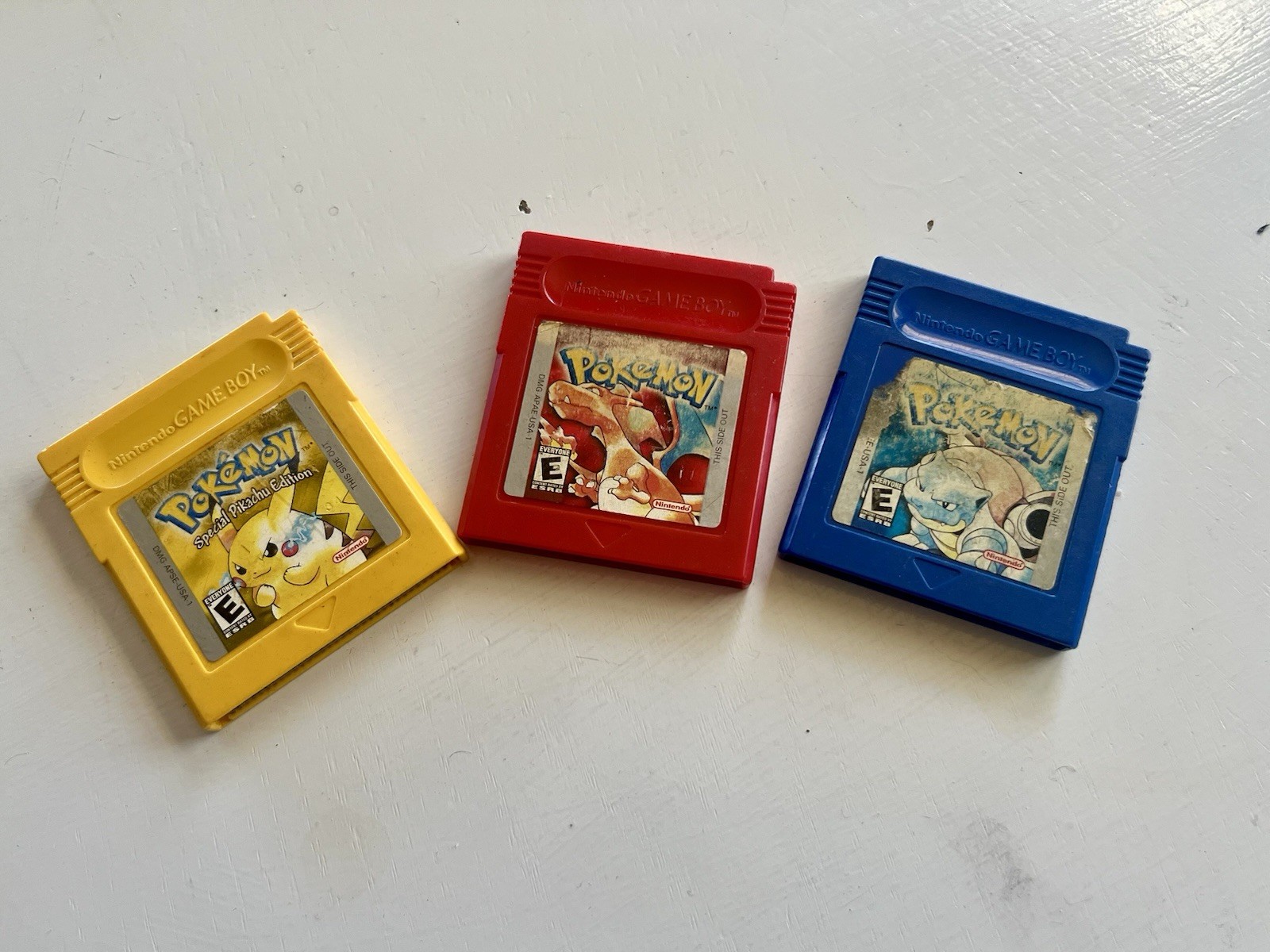 Pokemon Blue Red Yellow Gameboy Game Boy Authentic — original battery