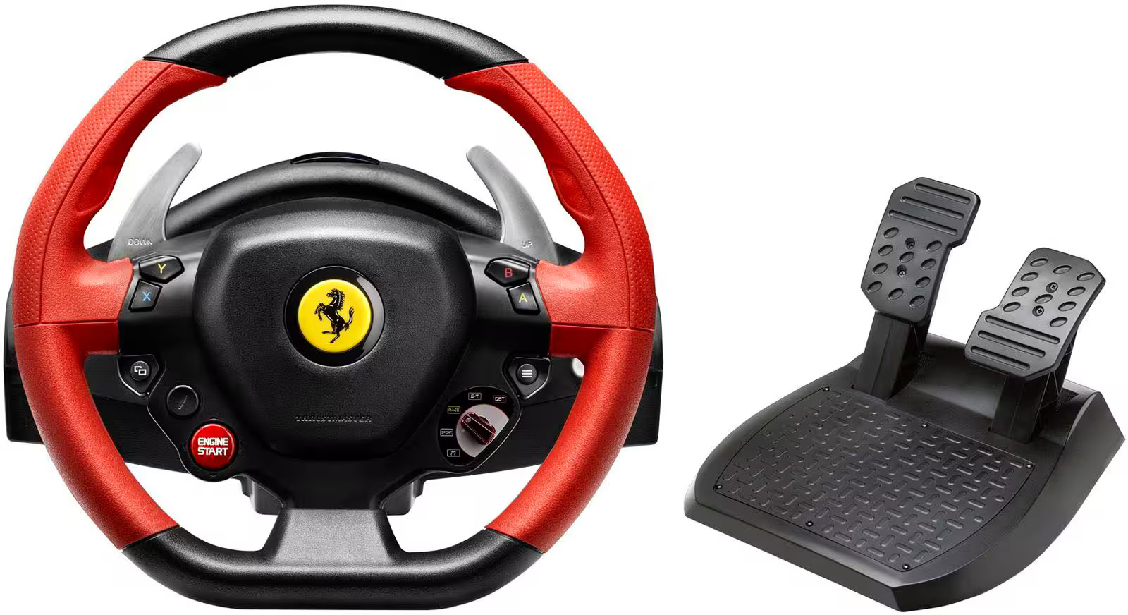 Thrustmaster – Ferrari 458 Spider Racing Wheel for Xbox One – Black/Red/Yellow