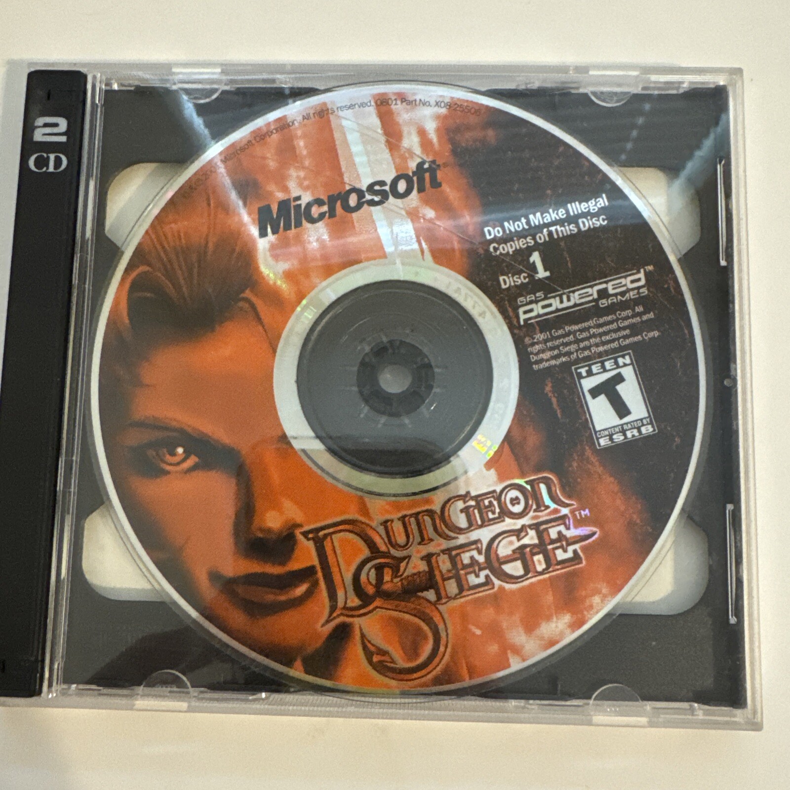 Dungeon Siege (PC, 2001) Microsoft 2 Discs -VERY GOOD