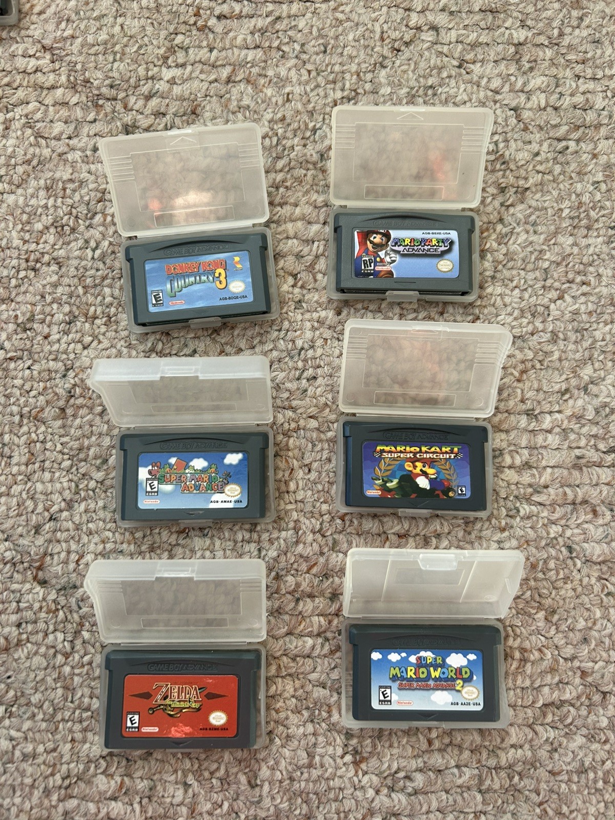 Nintendo Game Boy Advance White Console With Many Popular Mario Games and More
