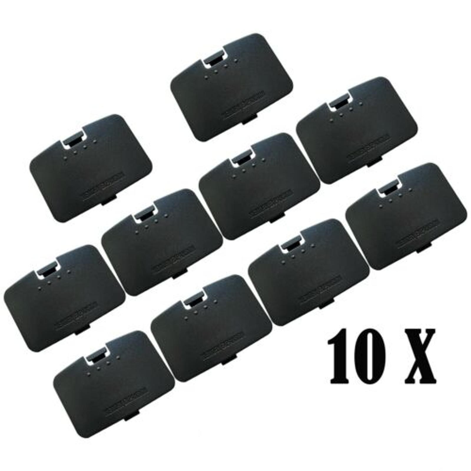 10 Pcs Black Memory Expansion Jumper Pak Cover Box Replacement For Nintendo N64