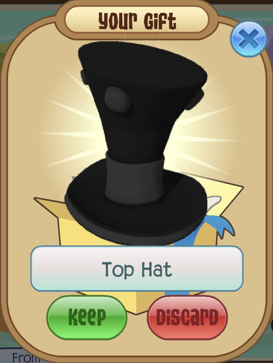 Animal Jam Classic AJC Black Top Hat (READ DESCRIPTION)