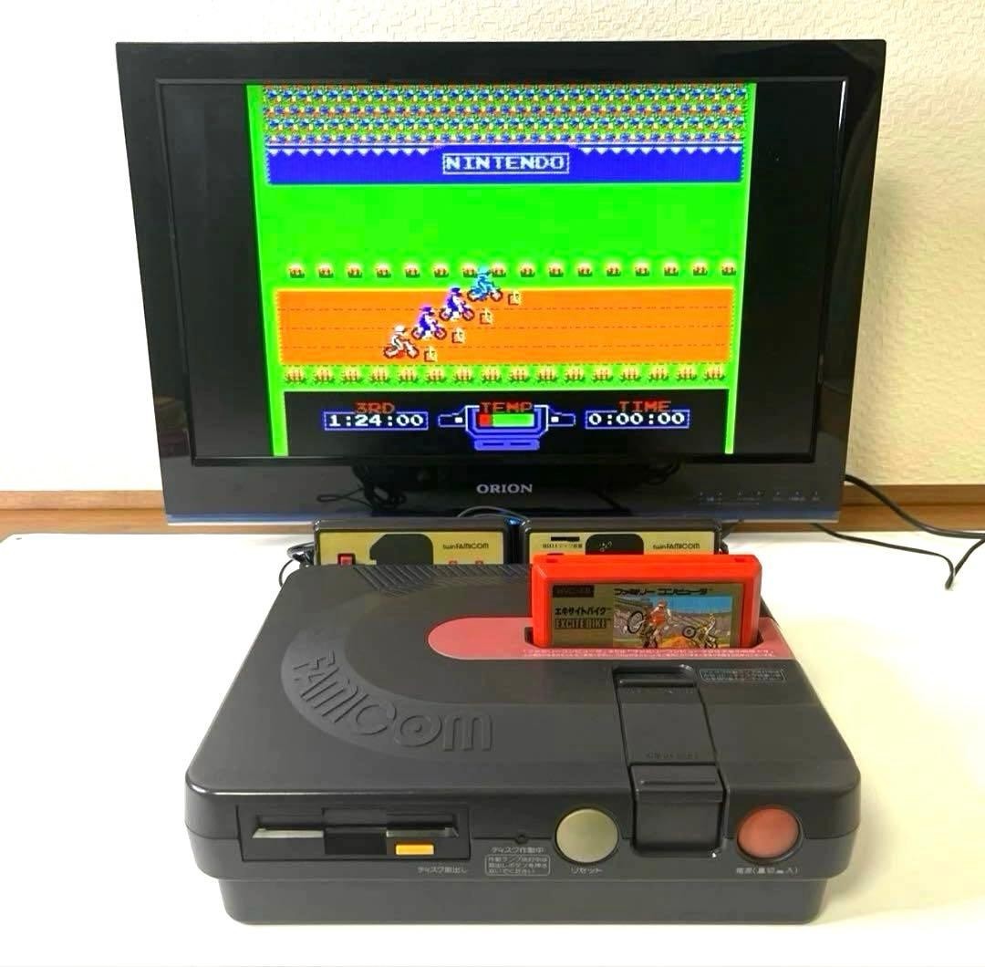 Sharp Twin Famicom Console AN-500B [Belt Replaced / Tested] Console Only Japan