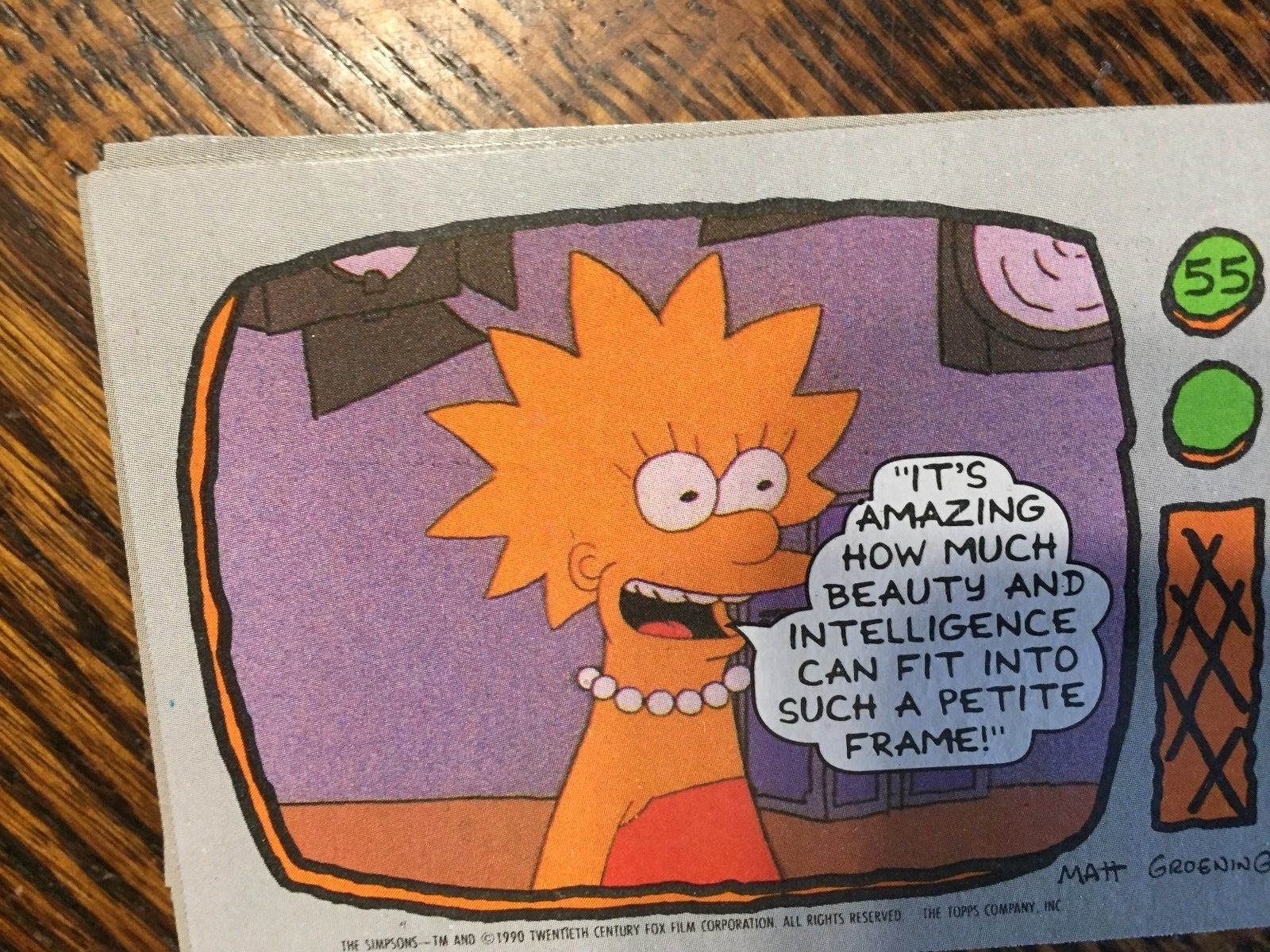 Vintage 1990 Simpsons Trivia Game Poster Puzzle Cards Matt Groening ‘TOPPS’ 1-88