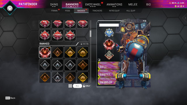 Apex Legends PREDATOR account [PC+XBOX+PSN] (FULL ACCESS) pathfinder hierloom