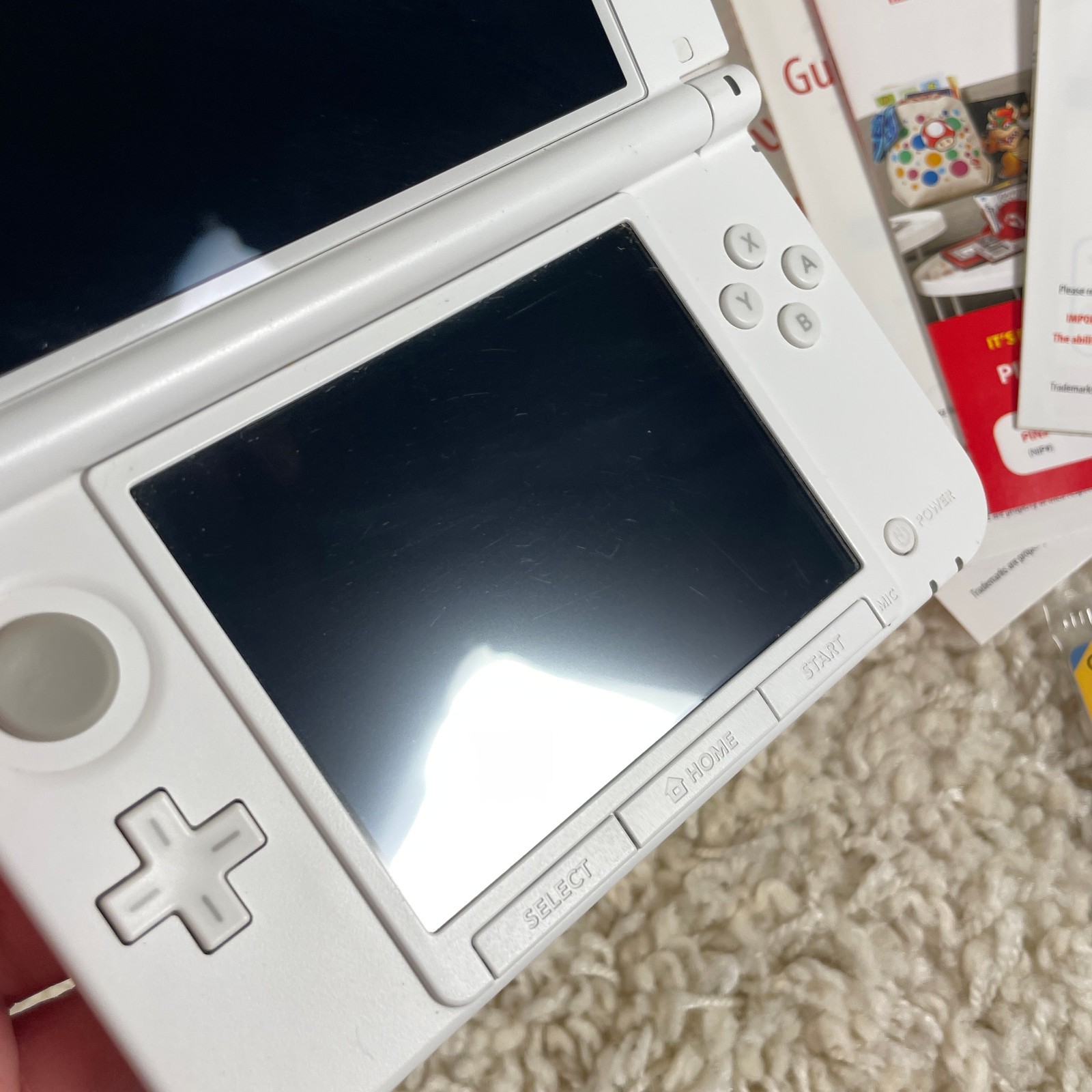 Nintendo 3DS XL Pink White Handheld System Console SPR-001 Complete in Box CIB