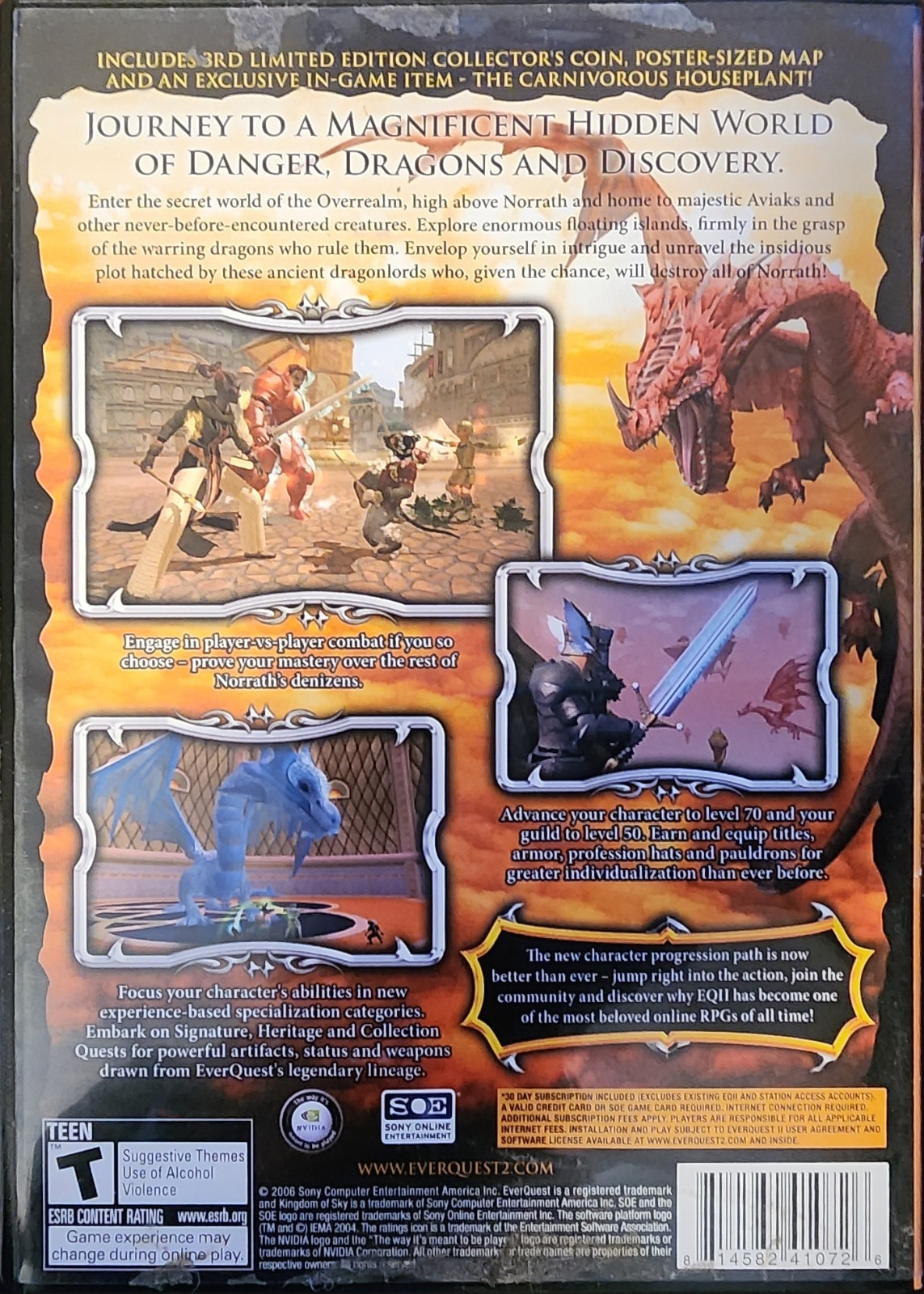 Everquest II. Map + Collectors Series Coin 3 59,479 INCLUDED!