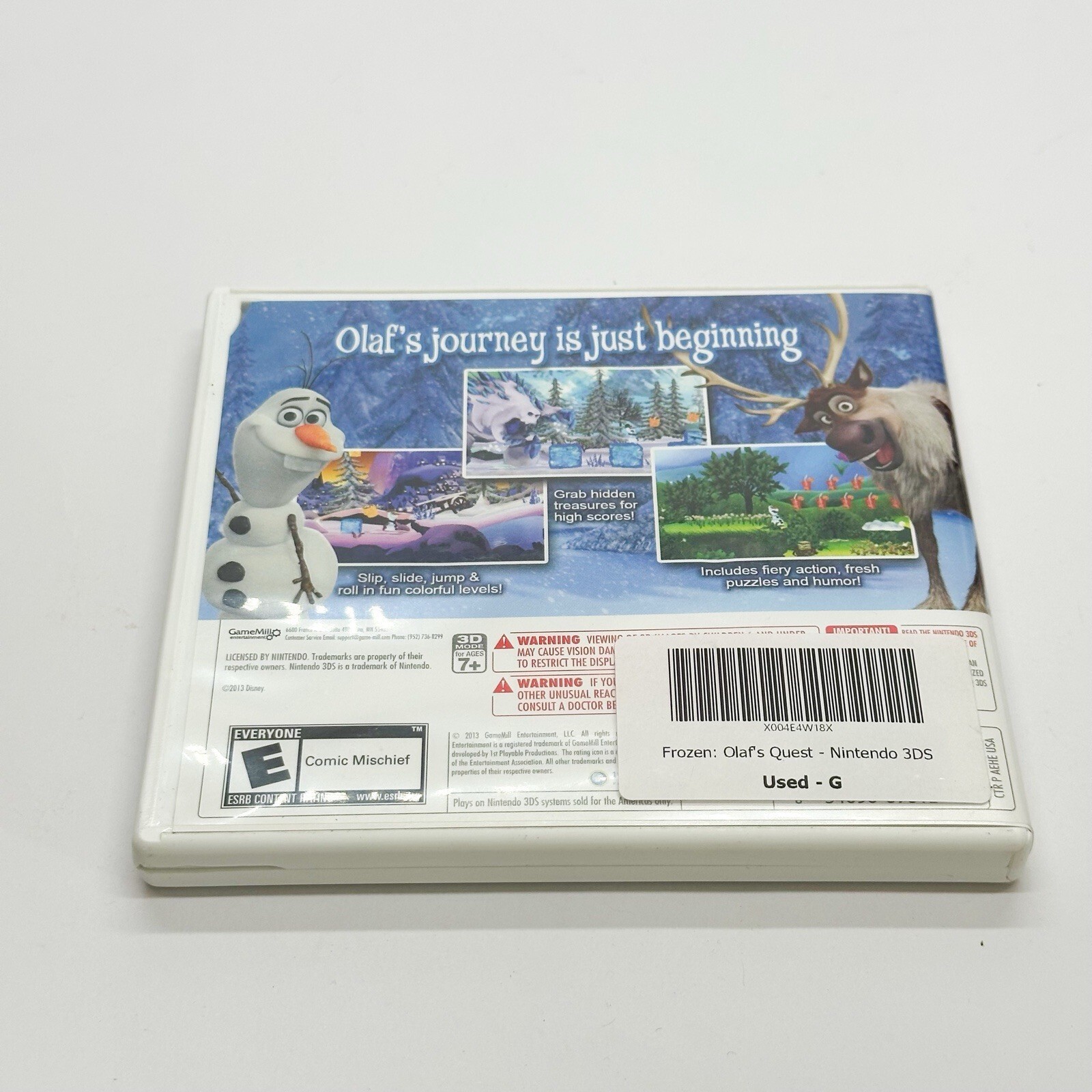 Nintendo 3DS – Frozen: Olaf’s Quest – Complete in Box
