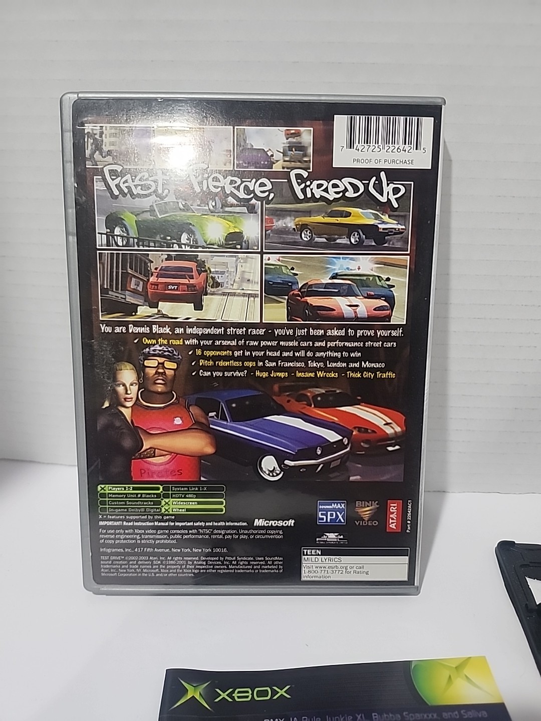 Test Drive (Microsoft Xbox 002) Tested Working – Platinum Hits No Scratches