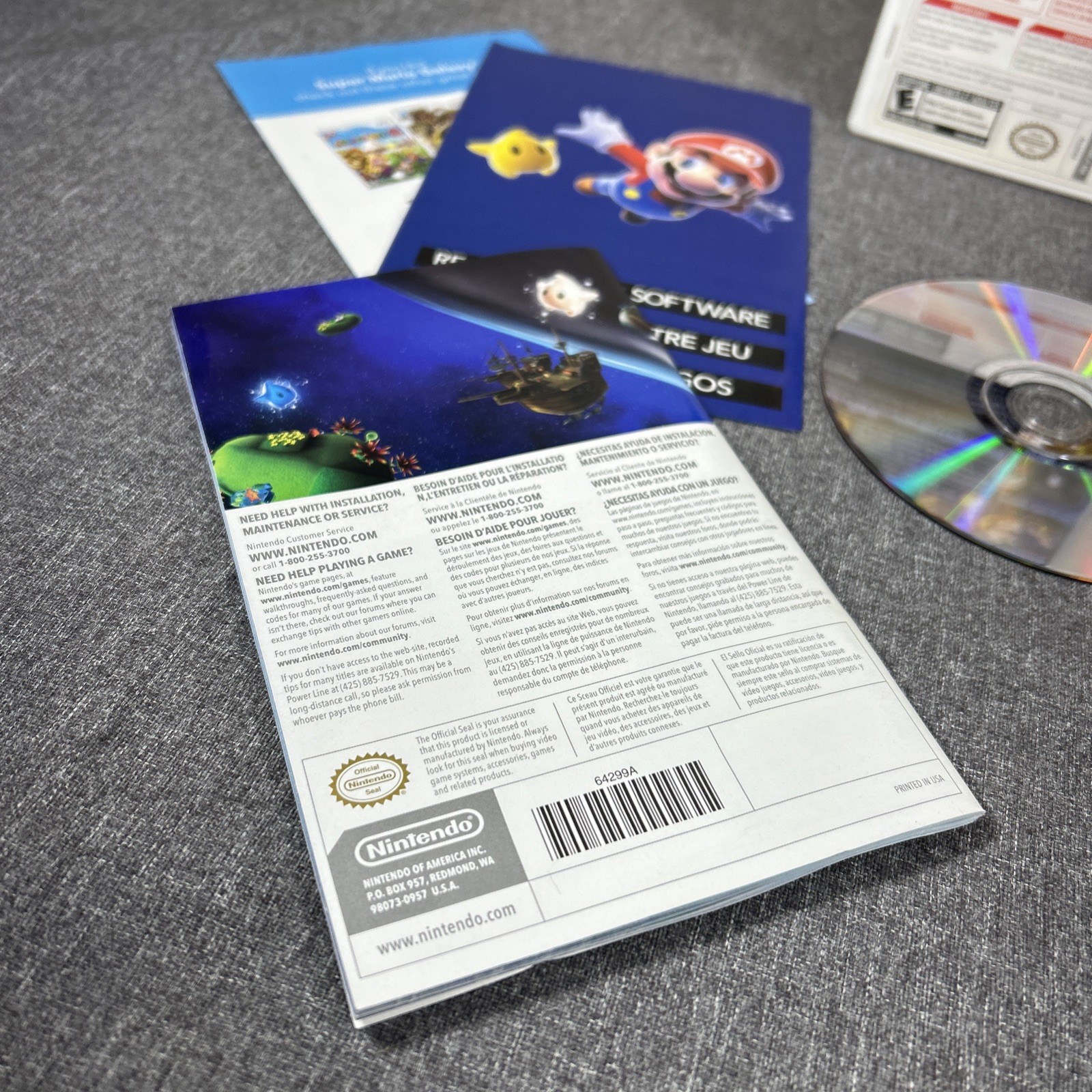 Super Mario Galaxy (Nintendo Wii, 2007) CIB Nice Condition Clean