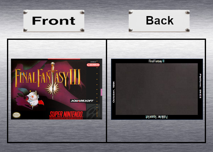 Final Fantasy 2, 3, Mystic Video Game Box Art *SNES* High Quality Magnet