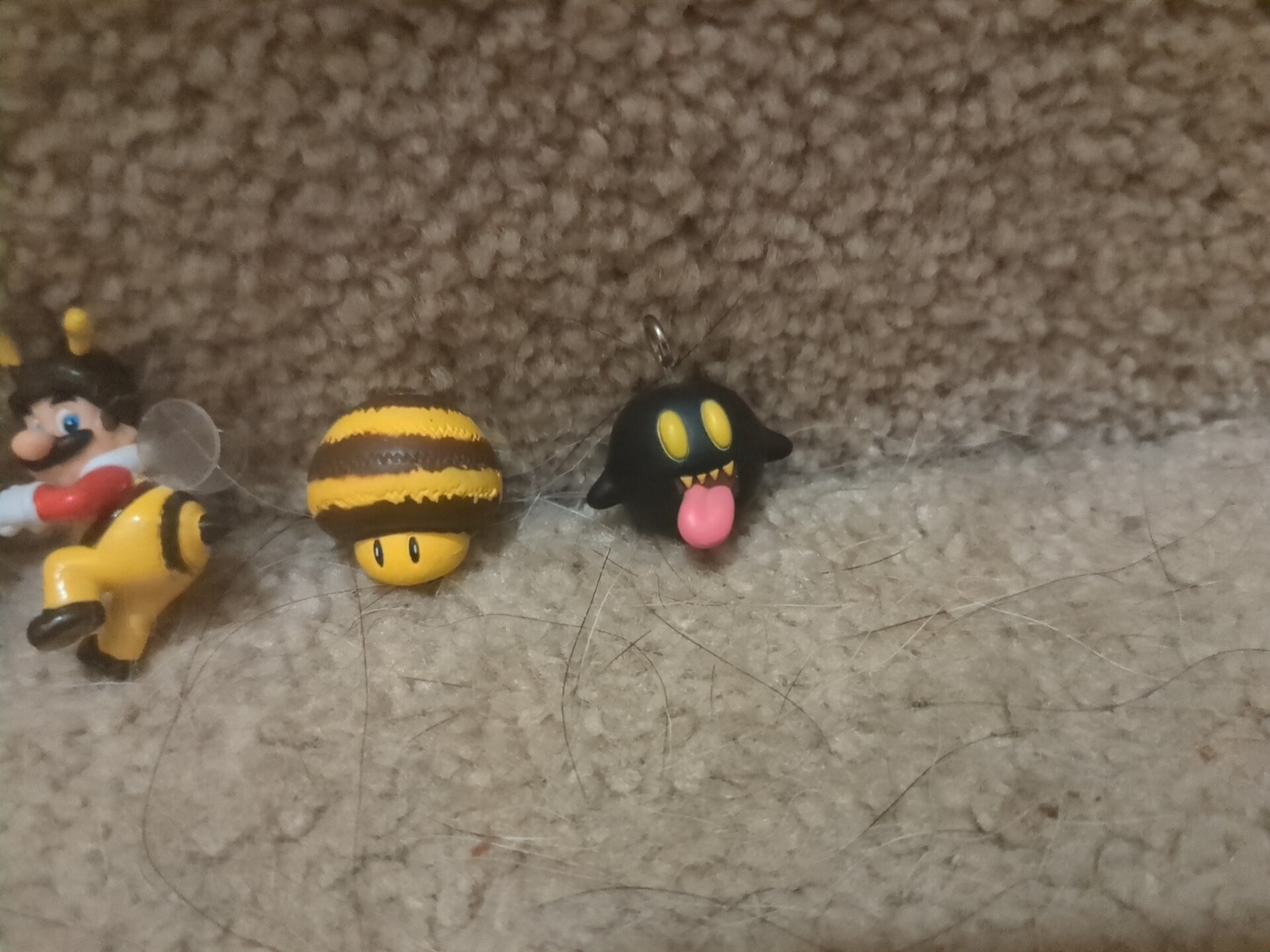 Super Mario Galaxy Keychain Set 2009 Bomb Boo Bee Life Mushroom Luma Figure Toy
