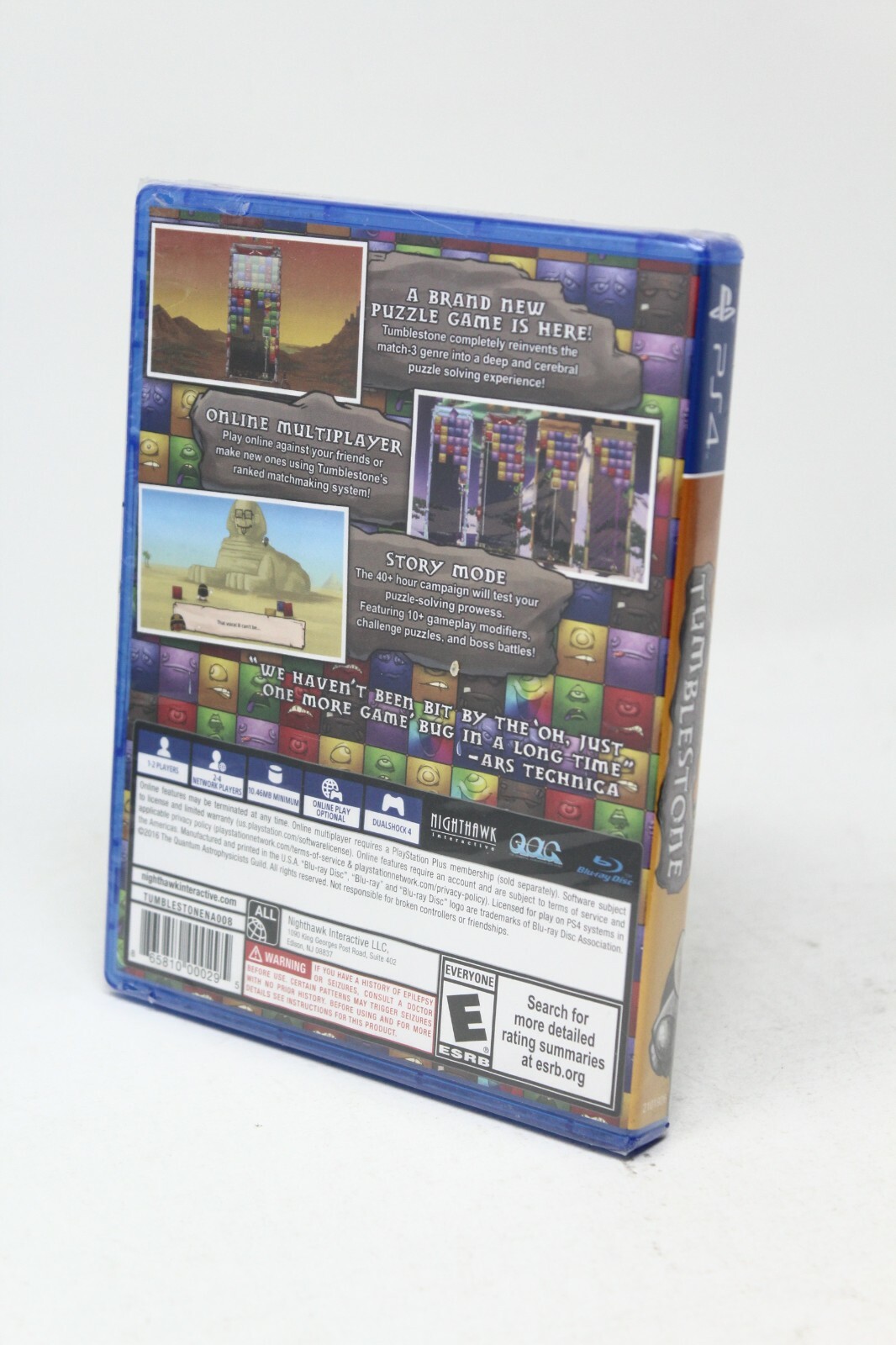 Tumblestone – PS4 PlayStation 4 Nighthawk Interactive Puzzle Game – New Sealed