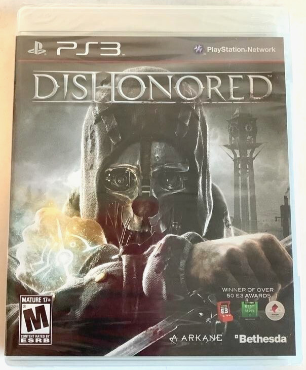NEW SEALED PS3 Dishonored Playstation 3 Video Game Bethesda Arkane Clear Case
