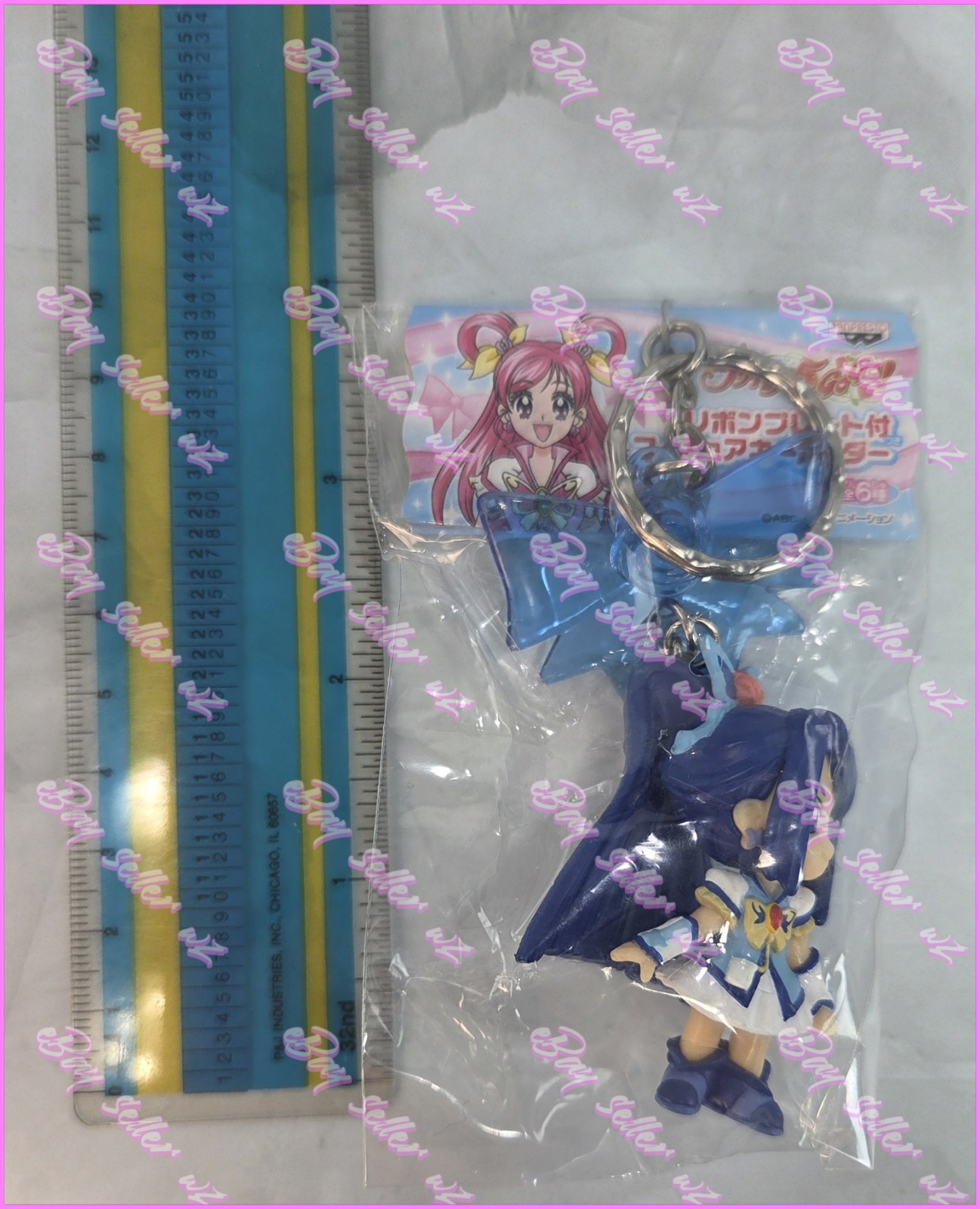 Cure Aqua Ribbon Plate Figure Keychain Strap Pretty Cure Yes Precure 5 Go Go