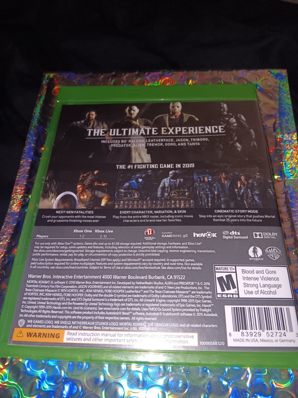 Mortal Kombat XL – Microsoft Xbox One Fighter Video Game