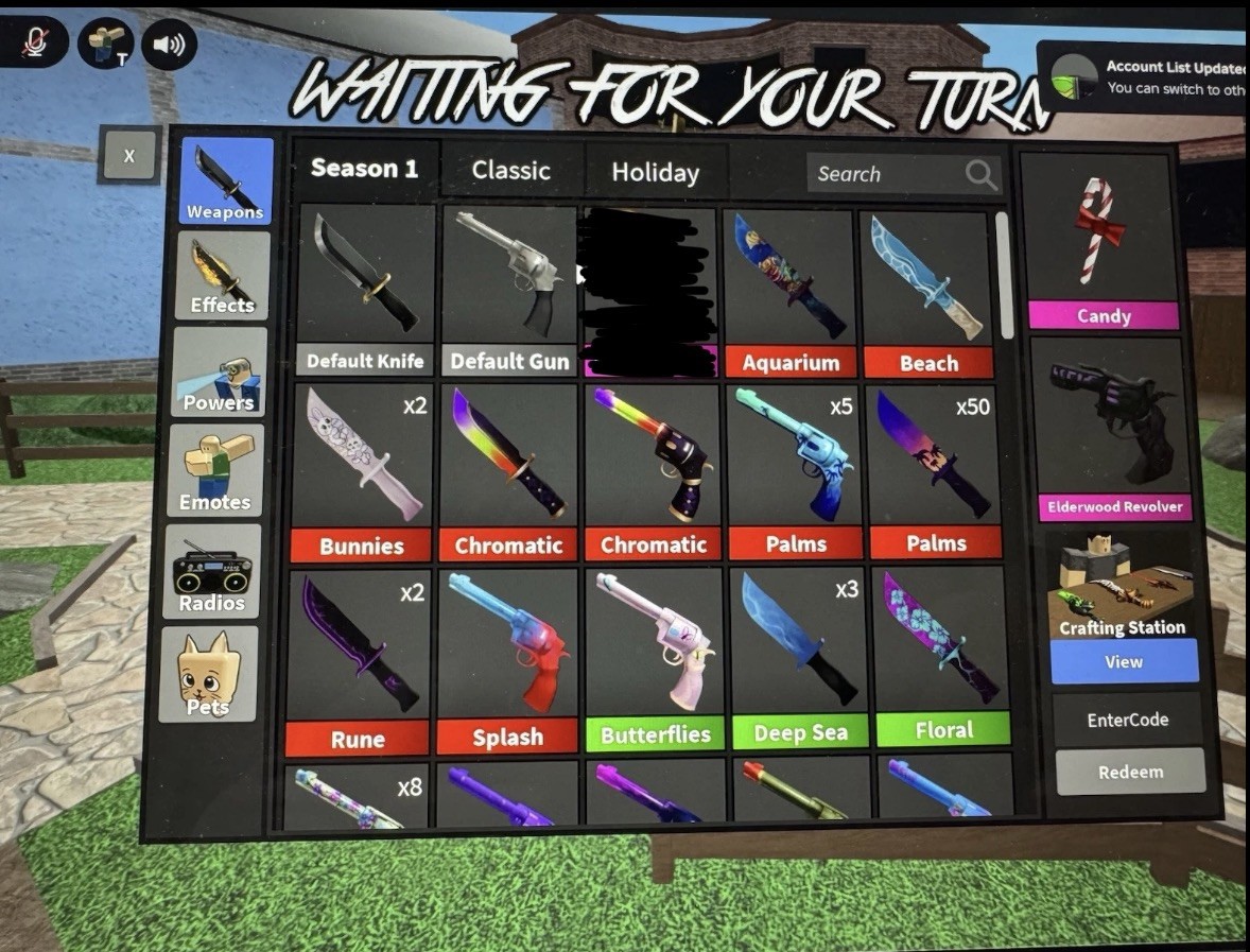 Roblox MM2 Murder Mystery 2 Items, COLLECTIBLES and GODLIES
