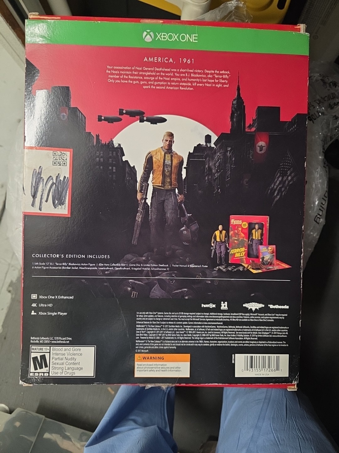 Wolfenstein II The New Colossus Collectors Edition Xbox One No Game Open Box