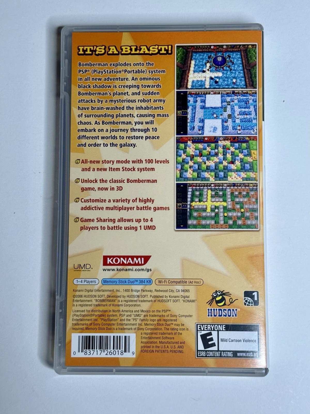 Bomberman PSP 2006 Complete CIB w/ Manual Konami Hudson Tested
