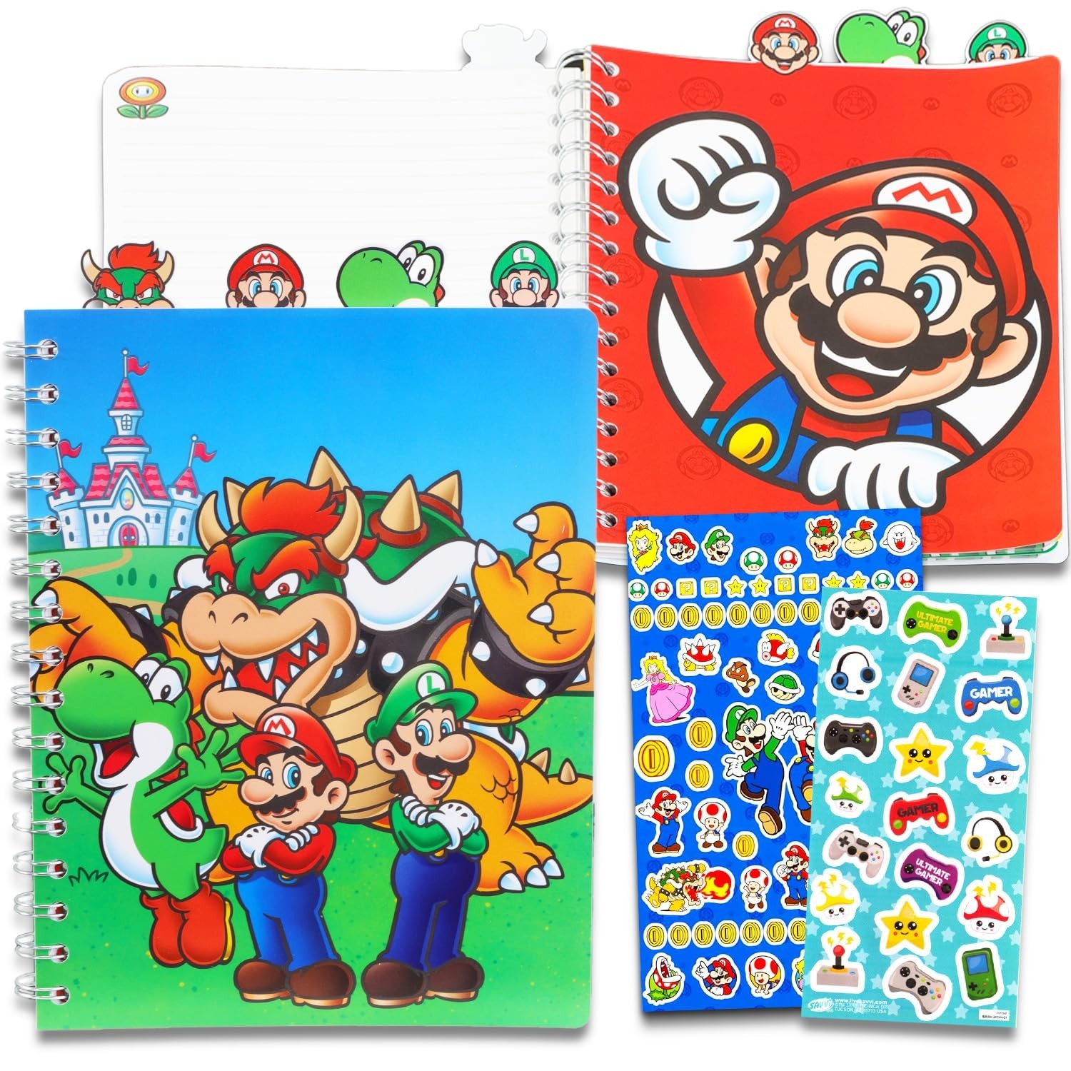 Imaginative Super Mario Journal Set with Stickers for Kids’ Adventures