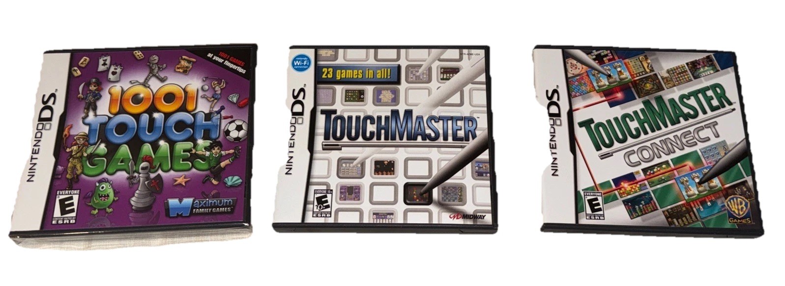 Nintendo DS Game Lot 5 Puzzle Quest Brain Age Flash Focus NYT Crosswords Bundle