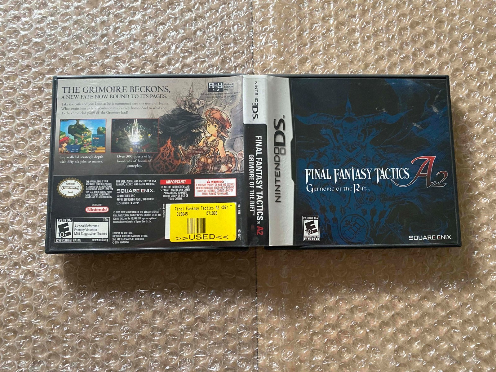 Final Fantasy Tactics A2: Grimoire of the Rift (DS) – CASE + MANUAL + REG ONLY