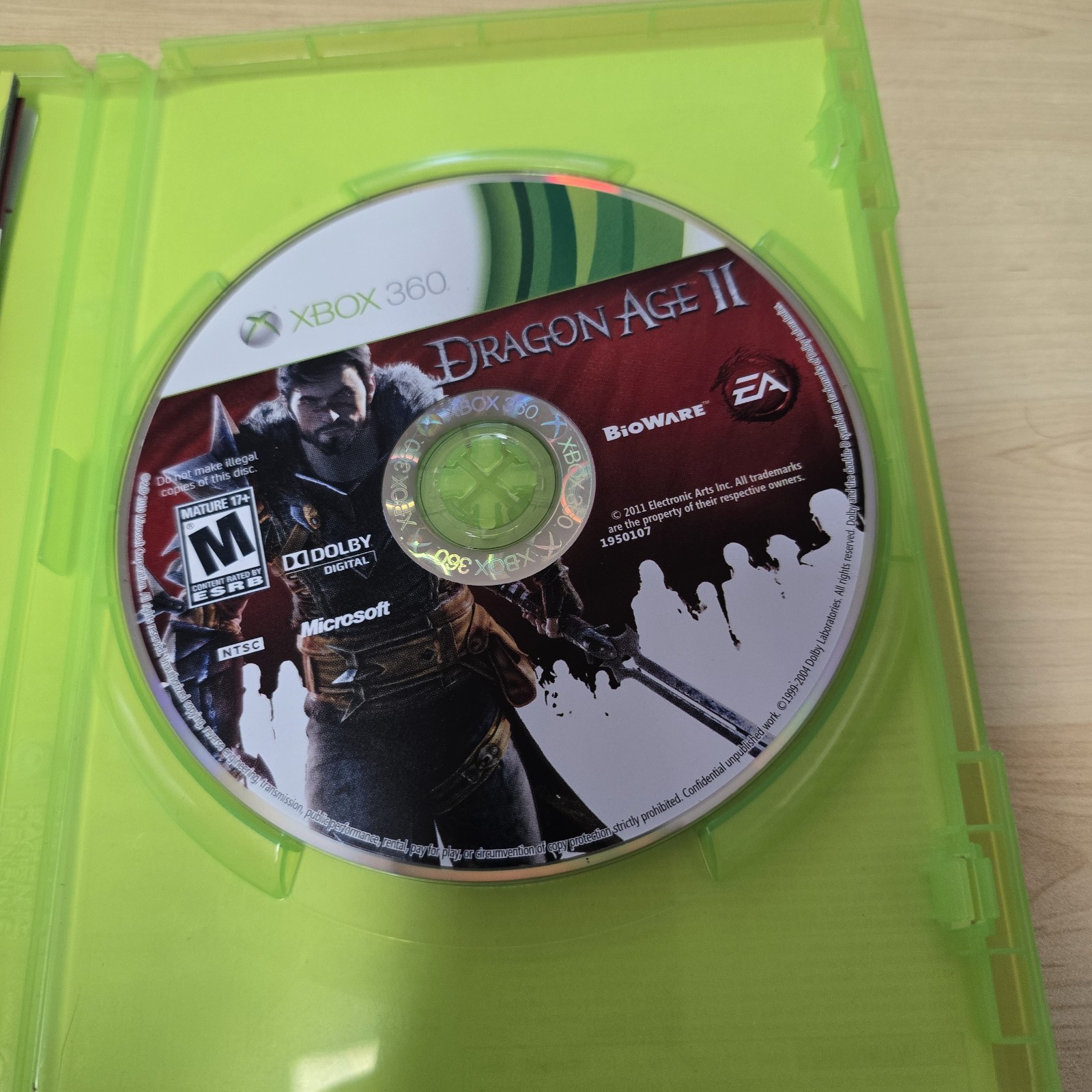 Dragon Age II (Microsoft Xbox 360, 2011) W/Manual