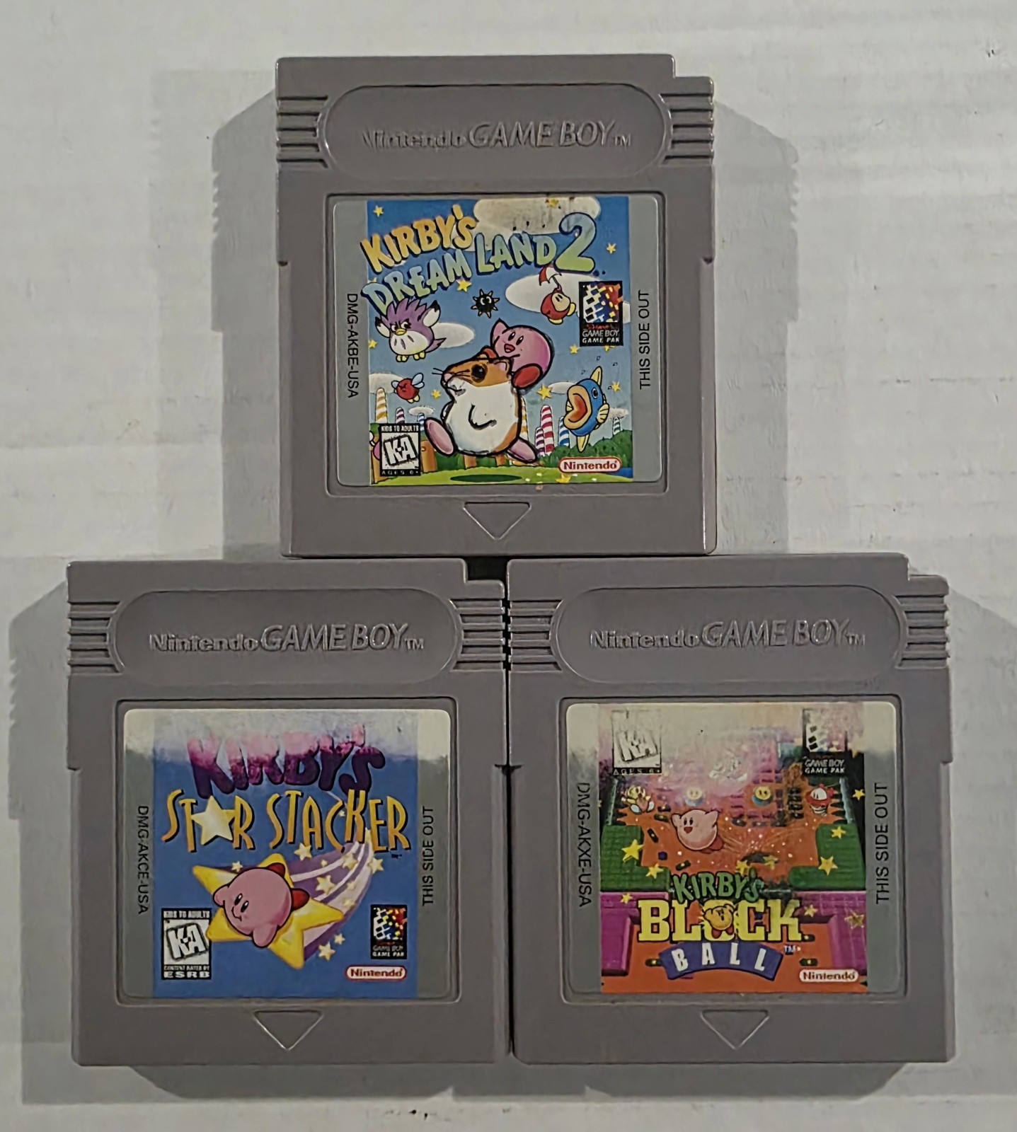 Kirby’s Dream Land 2, Star Stacker, & Block Ball Bundle (Nintendo GameBoy)