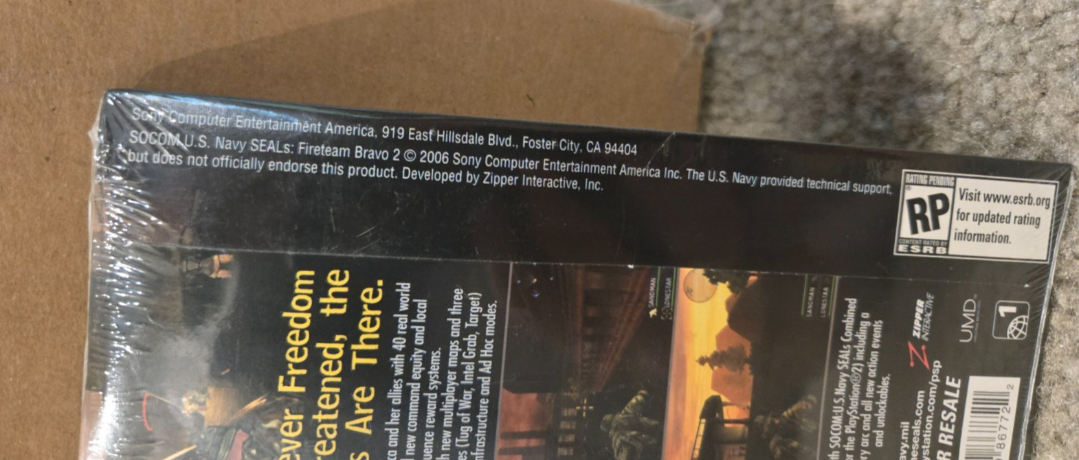 SOCOM U.S. Navy SEALs Fireteam Bravo 2 Demo PSP Playstation Portable Sony Sealed