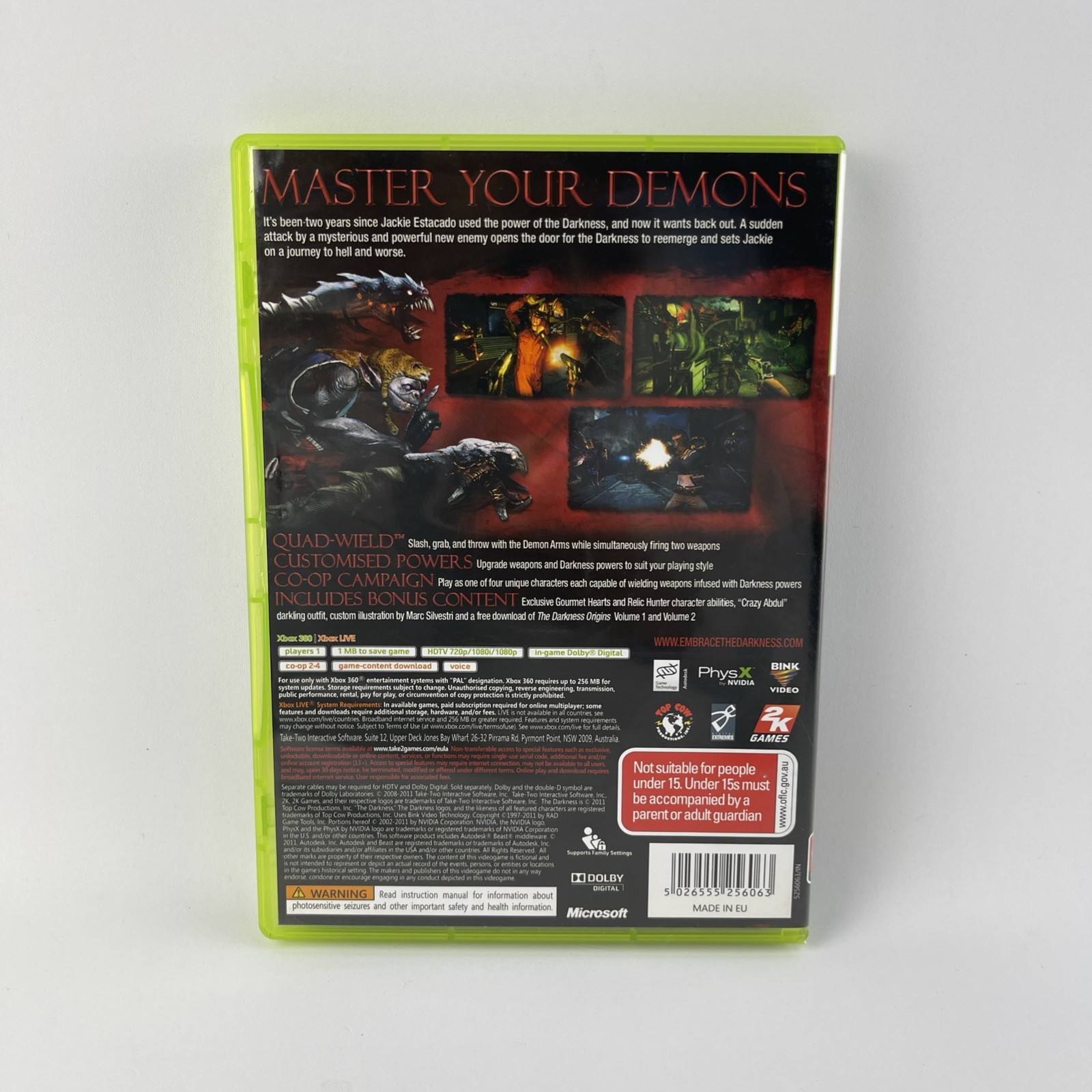 The Darkness II Limited Edition – Microsoft Xbox 360 – Manual – PAL