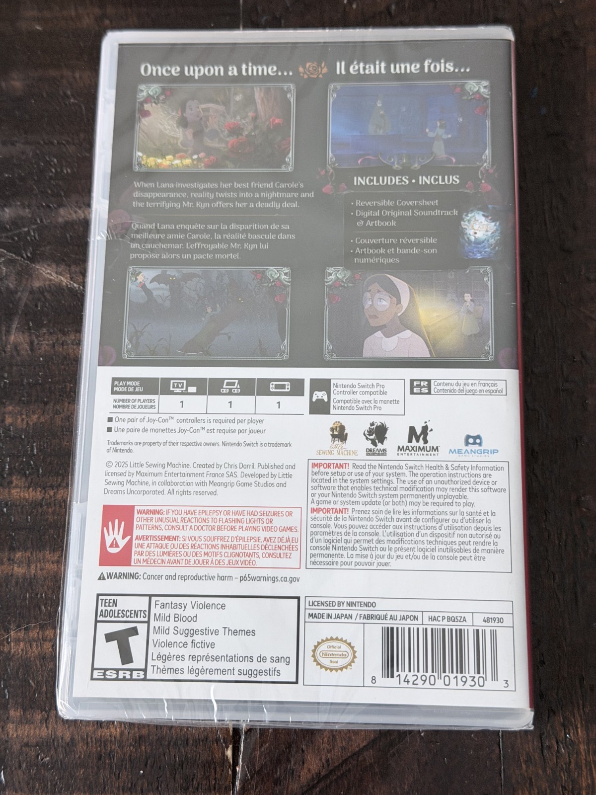 Bye Sweet Carole Nintendo Switch New Sealed!