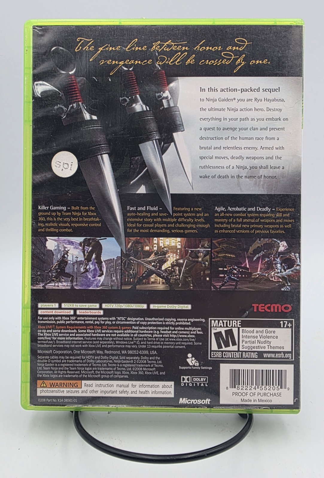 Ninja Gaiden II (Microsoft Xbox 360, 2008) Complete | CIB ~Tested and Working~