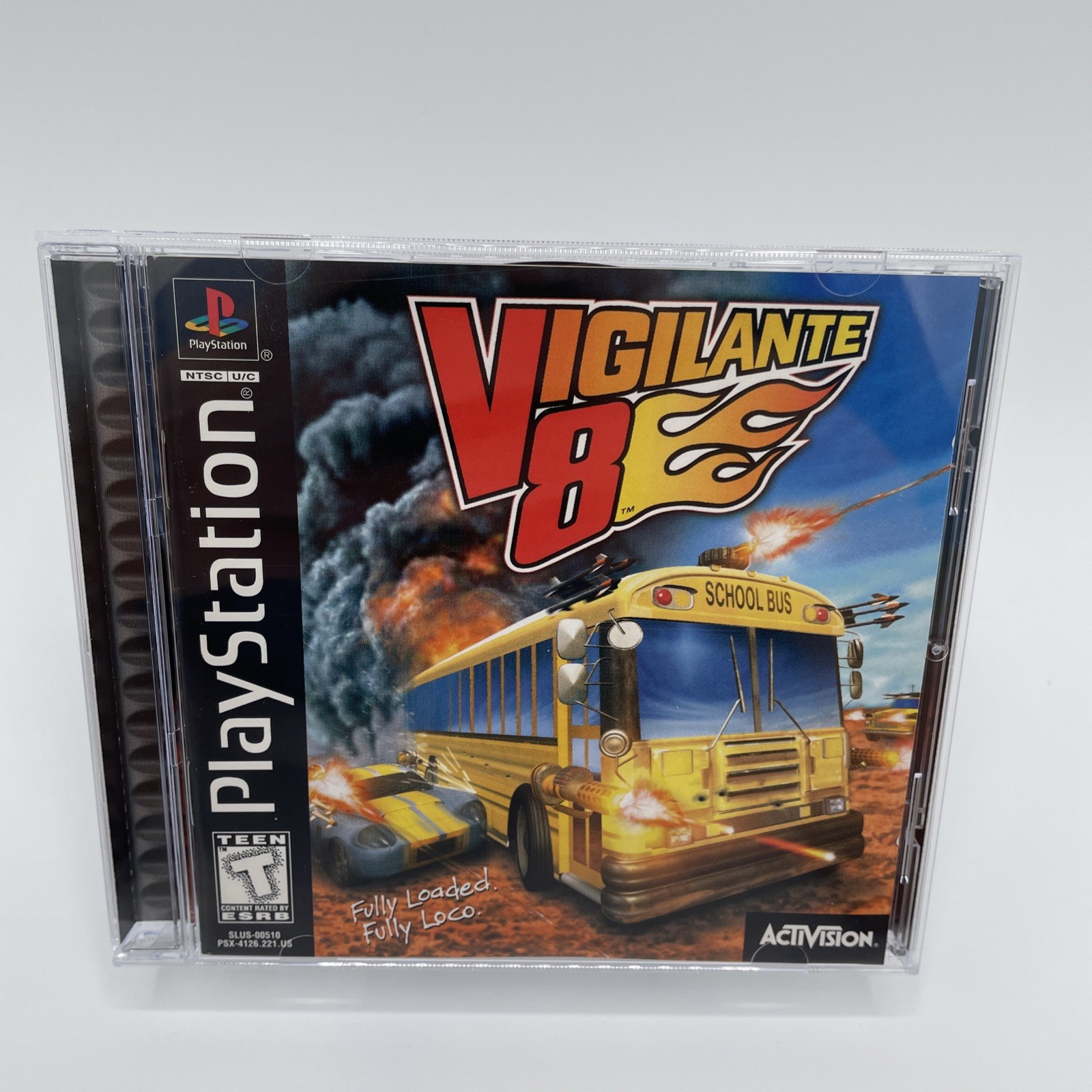 Vigilante 8 PS1 PlayStation 1 Complete CIB + Registration Card Black Label