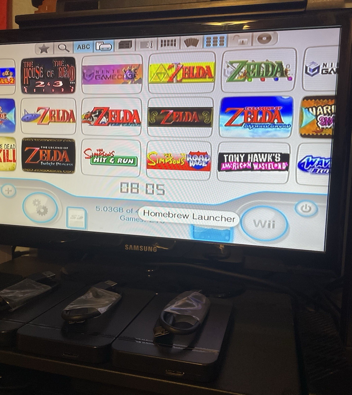HomeBrew Wii With 500gb Hardrive, Games included