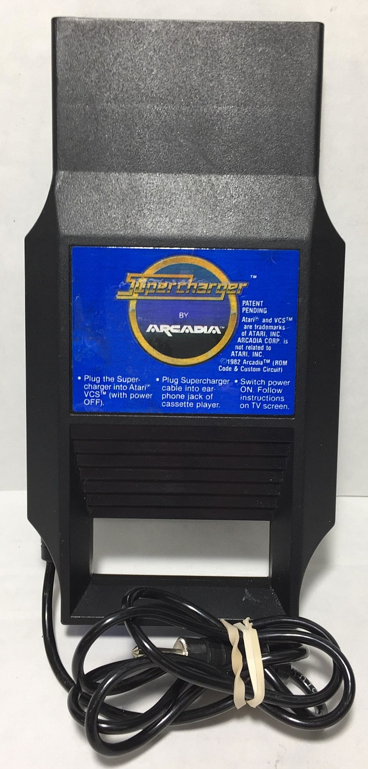 SUPERCHARGER by Arcadia ATARI 2600 Cartridge Only ADAPTER Cassette VCS 1982