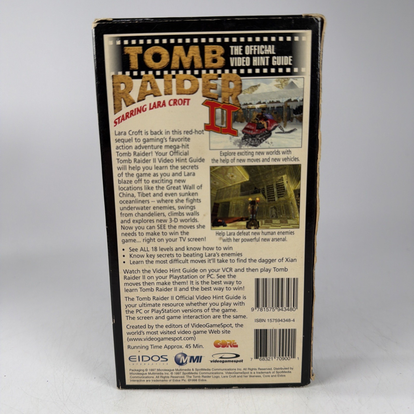 Tomb Raider 2 The Official Video Hint Guide (VHS, 1997) Rare/OOP VHTF