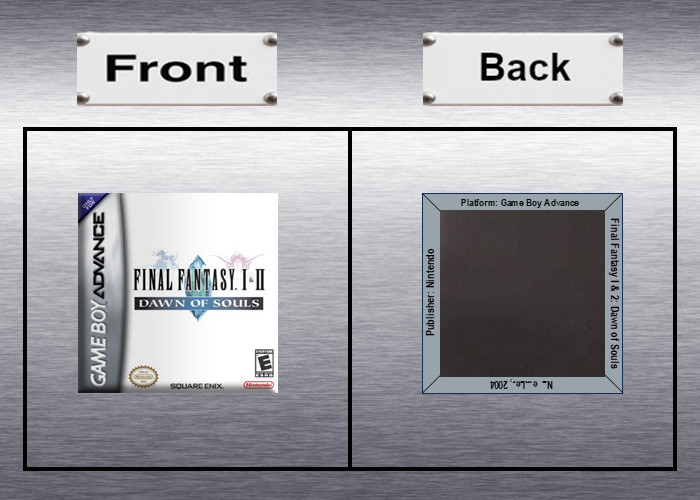 Final Fantasy 1 & 2, 4, 5, 6, Tactics Box Art *GBA* High Quality Magnet / Set