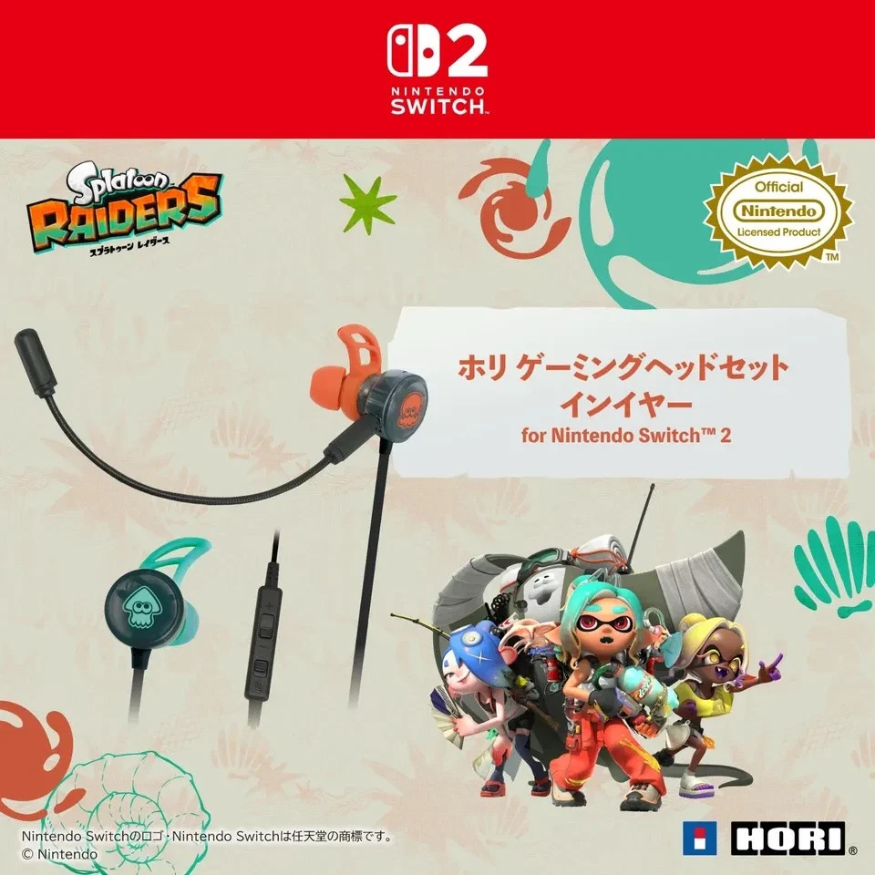Splatoon Raiders Gaming Headset In-Ear for Nintendo Switch 2 Official HORI PSL