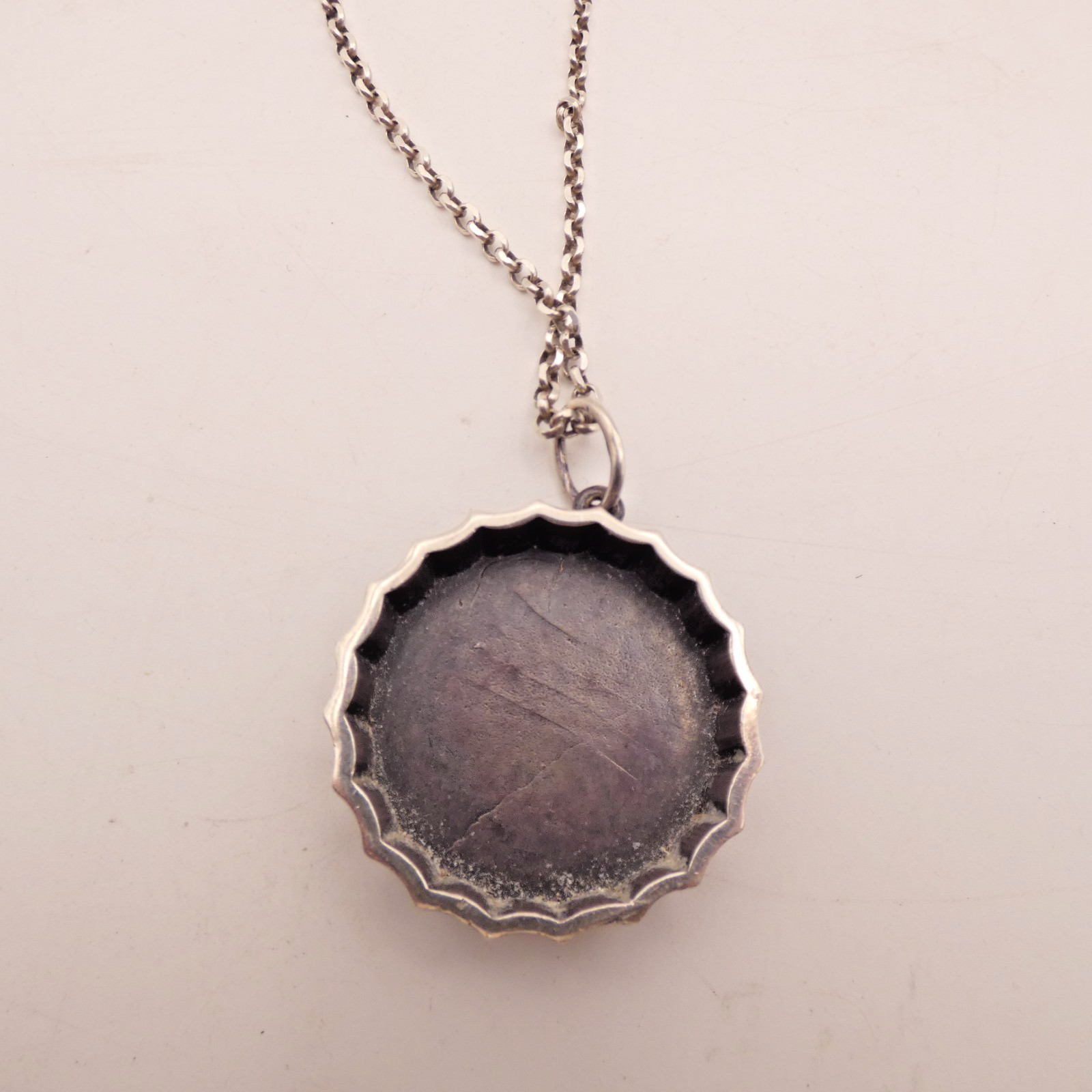 Fallout Nuka Cola Bottle Cap Silver tone Necklace Made in Italy