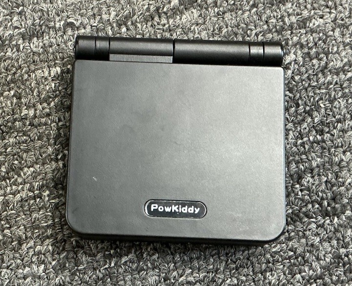 Powkiddy V90 Retro Flip Handheld Game Console Black