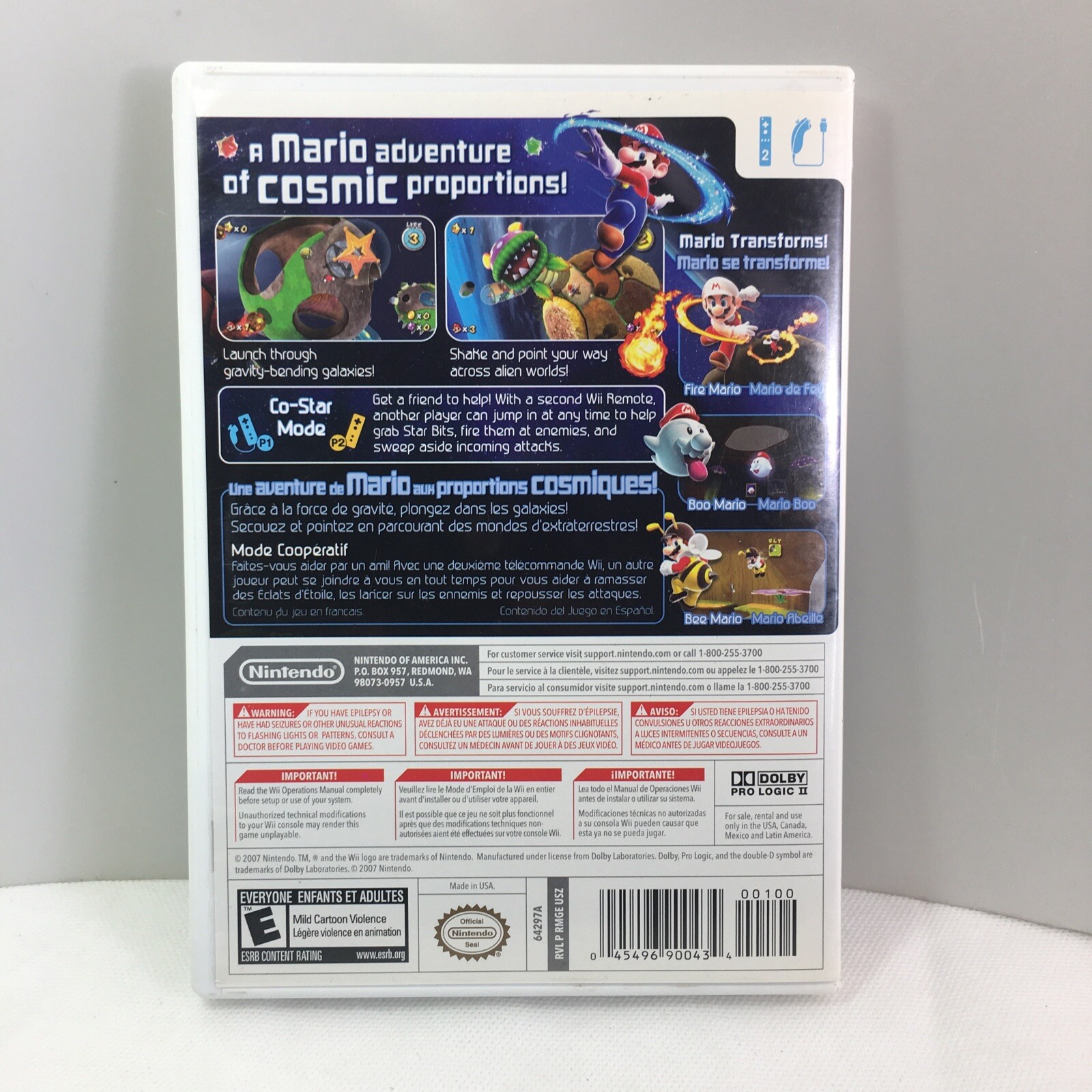 Super Mario Galaxy (Nintendo Wii, 2007) Complete With Manual