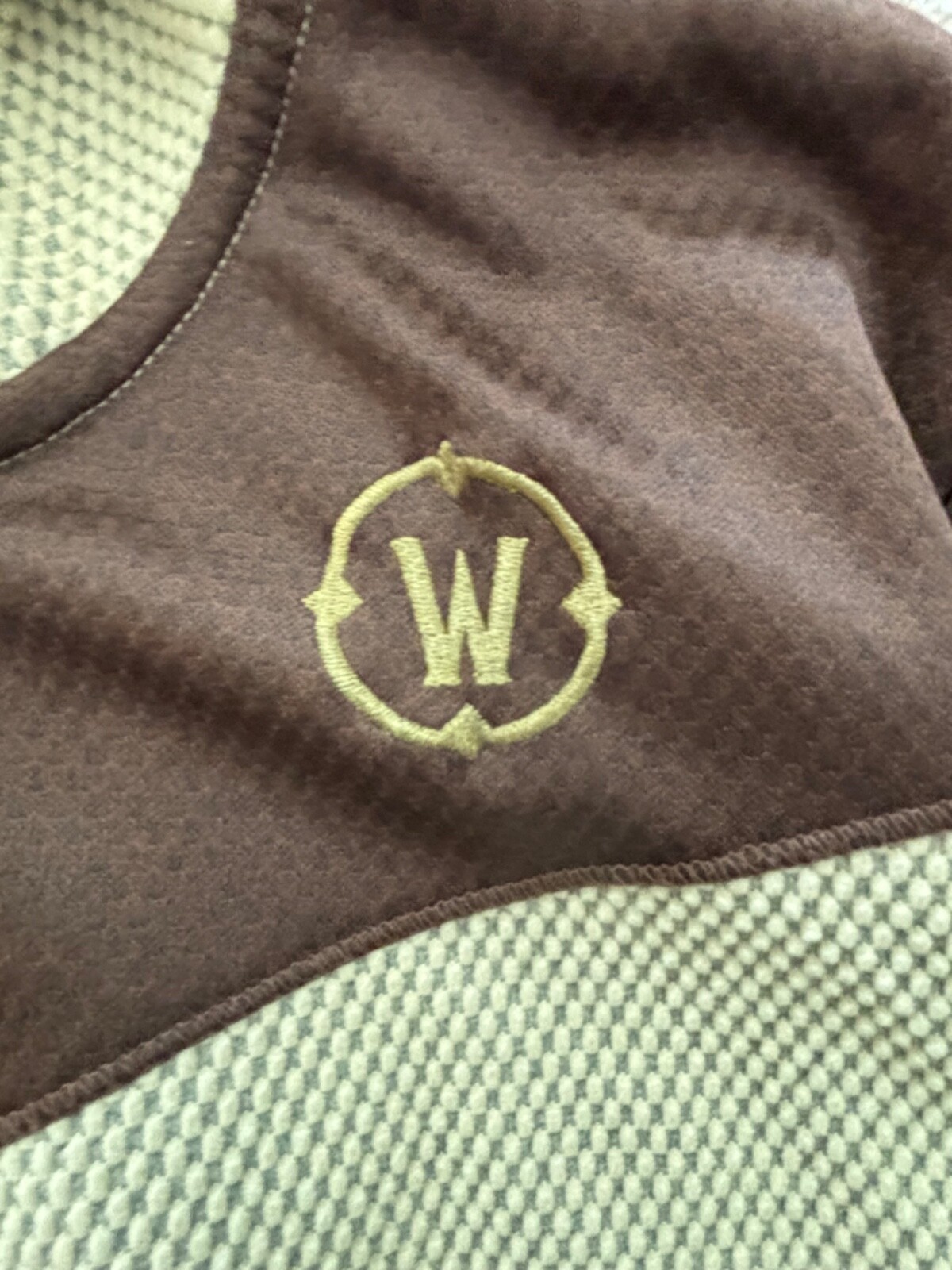 World of Warcraft Men’s Hoodie Zipper Beige Brown Large WoW Blizzard Collectable