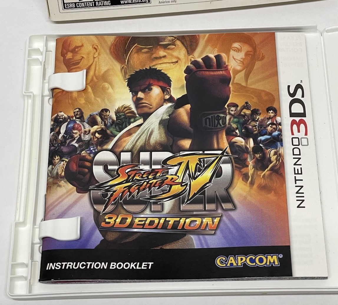 Nintendo 3DS Super Street Fighter 4 IV 3D Edition (CIB & Tested) w/Slip Cover