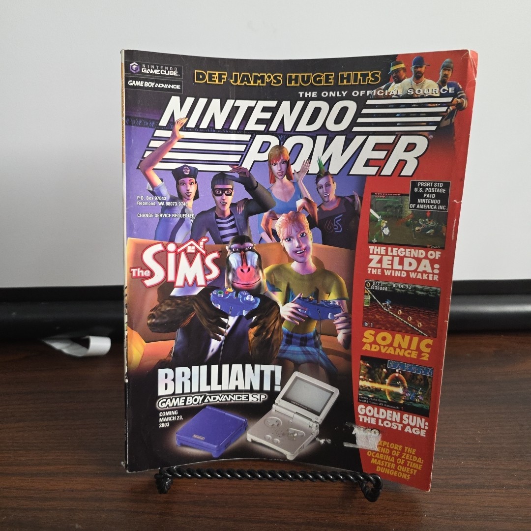 Nintendo Power Volume 166 The Sims With Def Jam Vendetta Poster Magazine 2003