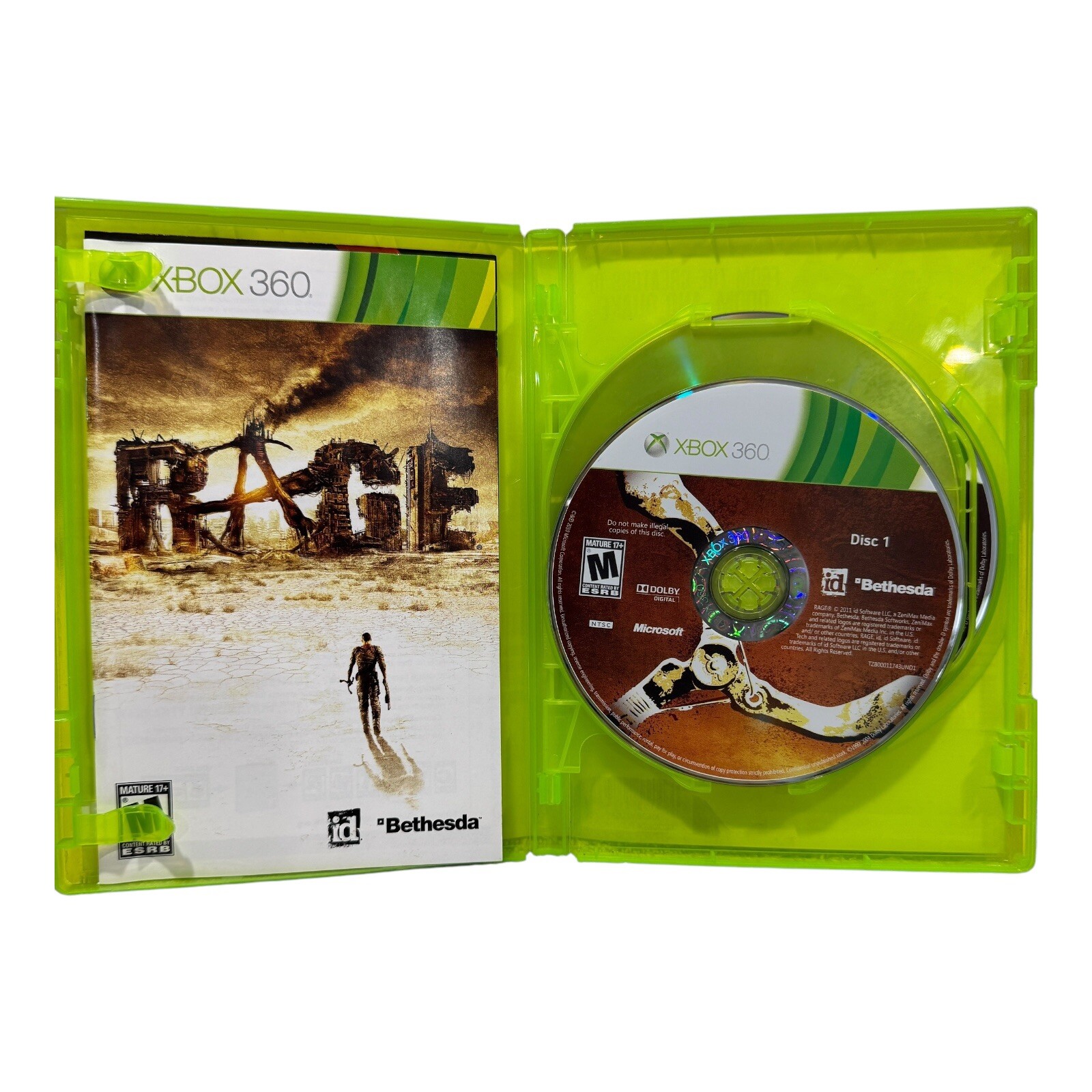 Rage Anarchy Edition (Xbox 360 2010) Bethesda FPS Shooter Disc Only