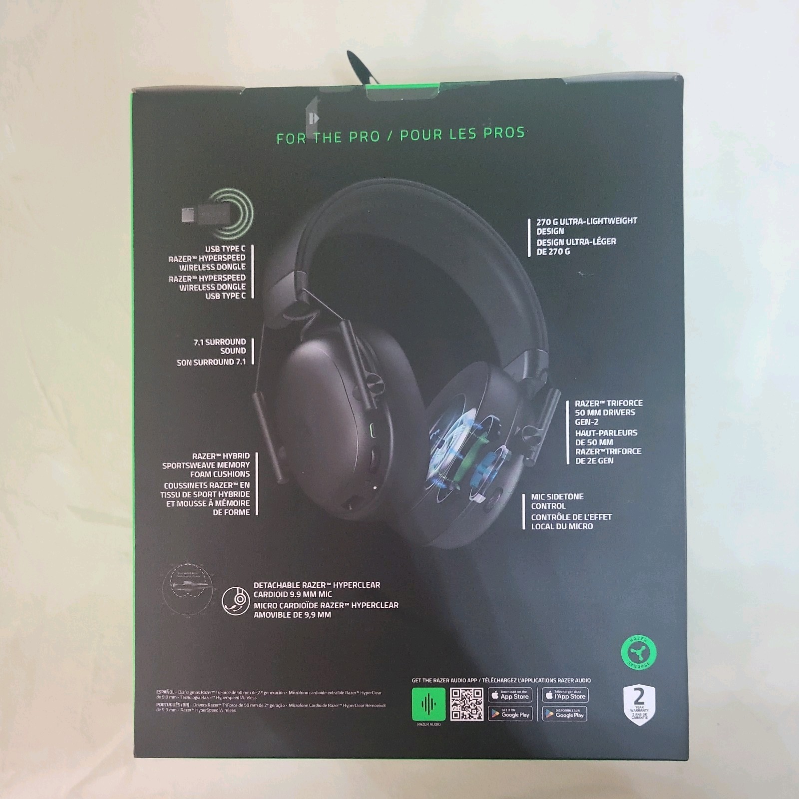 Razer – BlackShark V3 X Hyperspeed Wireless Over-the-Ear Gaming Headset for Blac