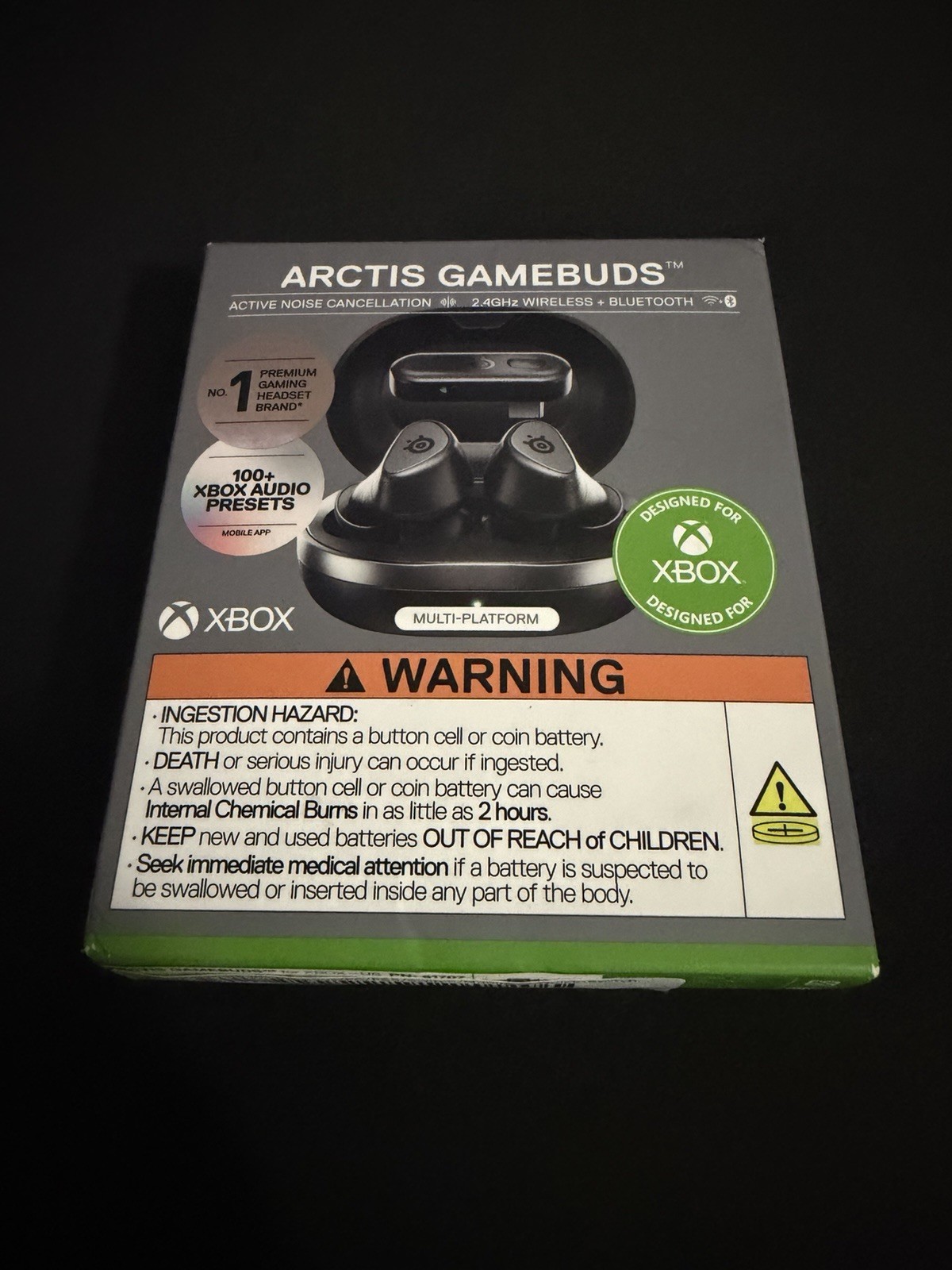 SteelSeries Arctis GameBuds Wireless In-Ear Earbuds w/ ANC Bluetooth Black