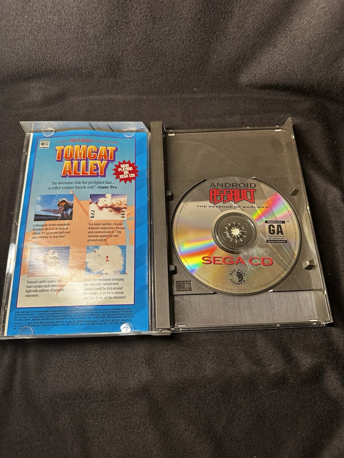 Android Assault: The Revenge of Bari-Arm (Sega CD, 1994) Complete Set